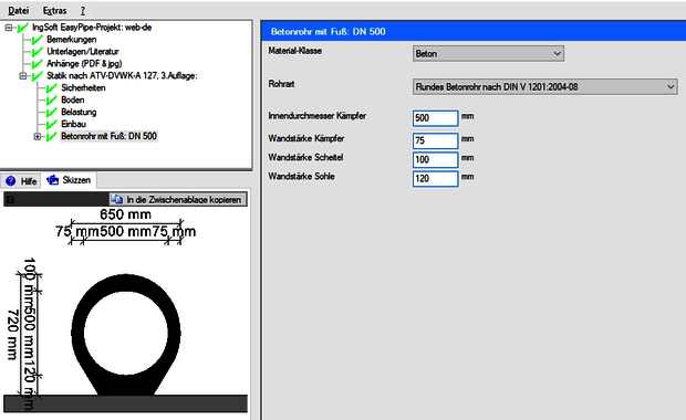 Image shows input mask for tube with foot